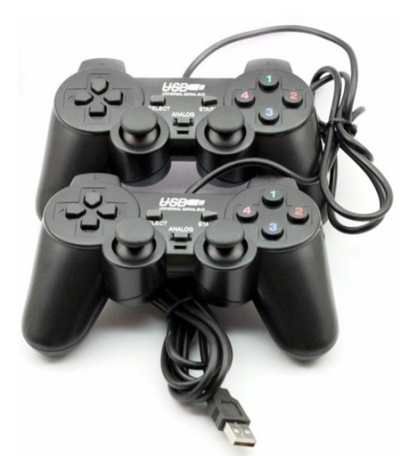 Gamepad Joystick Double Black USB / Stick PS Laptop PC