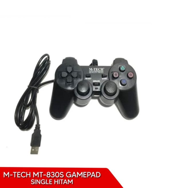 GAMEPAD SINGLE MTECH HITAM MT-830S - JOYSTICK M-TECH PC LAPTOP