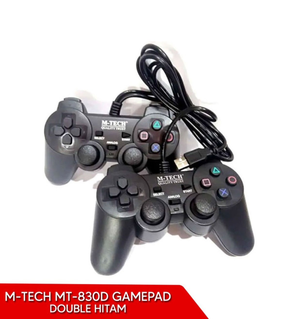 GAMEPAD USB DOUBLE MTECH MT-830D HITAM - JOYSTICK M-TECH PC LAPTOP