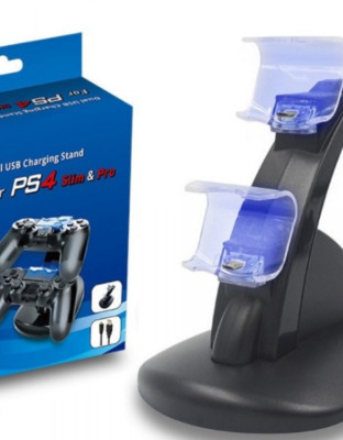 Dual Charging Dock Station Dualshock PS4 Vertical Stand Controller